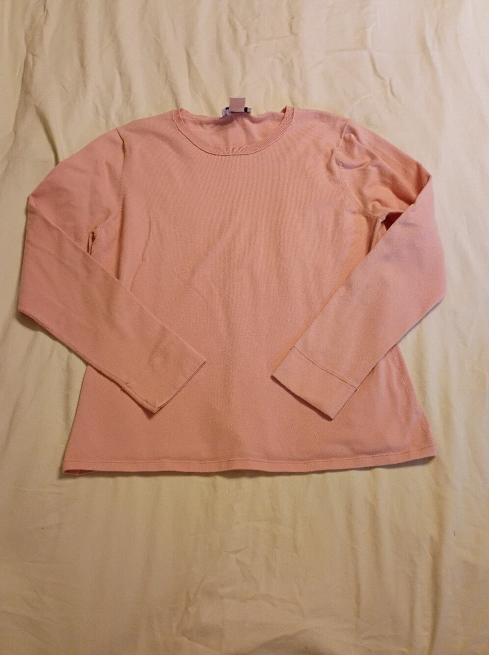 Crew Neck Lightweight Sweater in Light Pink